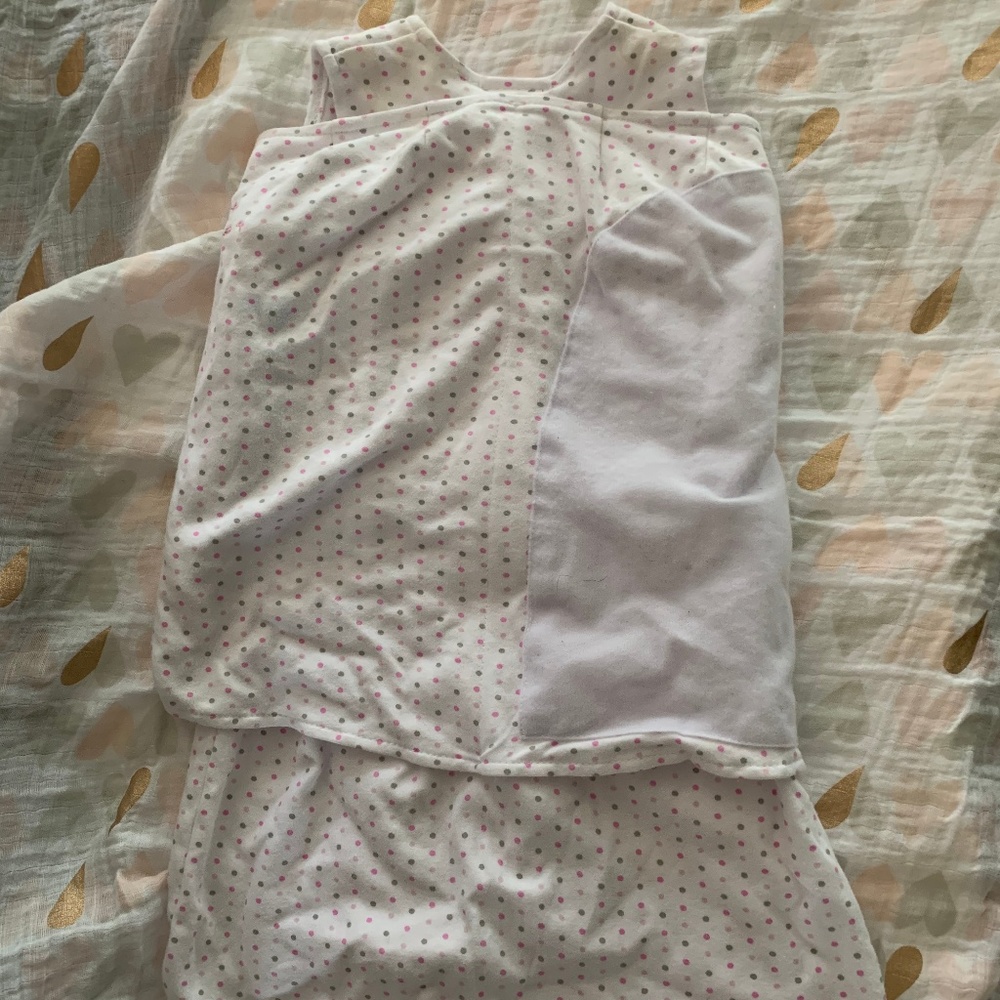 Halo Sleepsack Cotton Swaddle, Pink & Grey Newborn